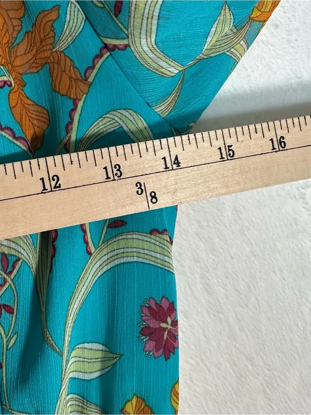 SOFIA JEANS‎ Sofia Vergara XS Off The Shoulder Midi Dress Teal Floral Boho Chic